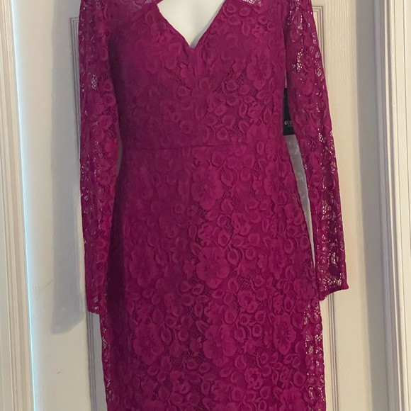 Brand New Guess Long Sleeve lace dress size 8 - Picture 2 of 5